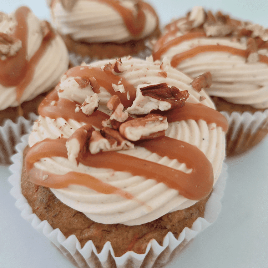 Pecan and Carrot Spiced Cream Cheese Cupcake